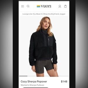 NWT Vuori Sherpa Jacket